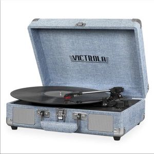 Victrola Linen Bluetooth Suitcase Record Player